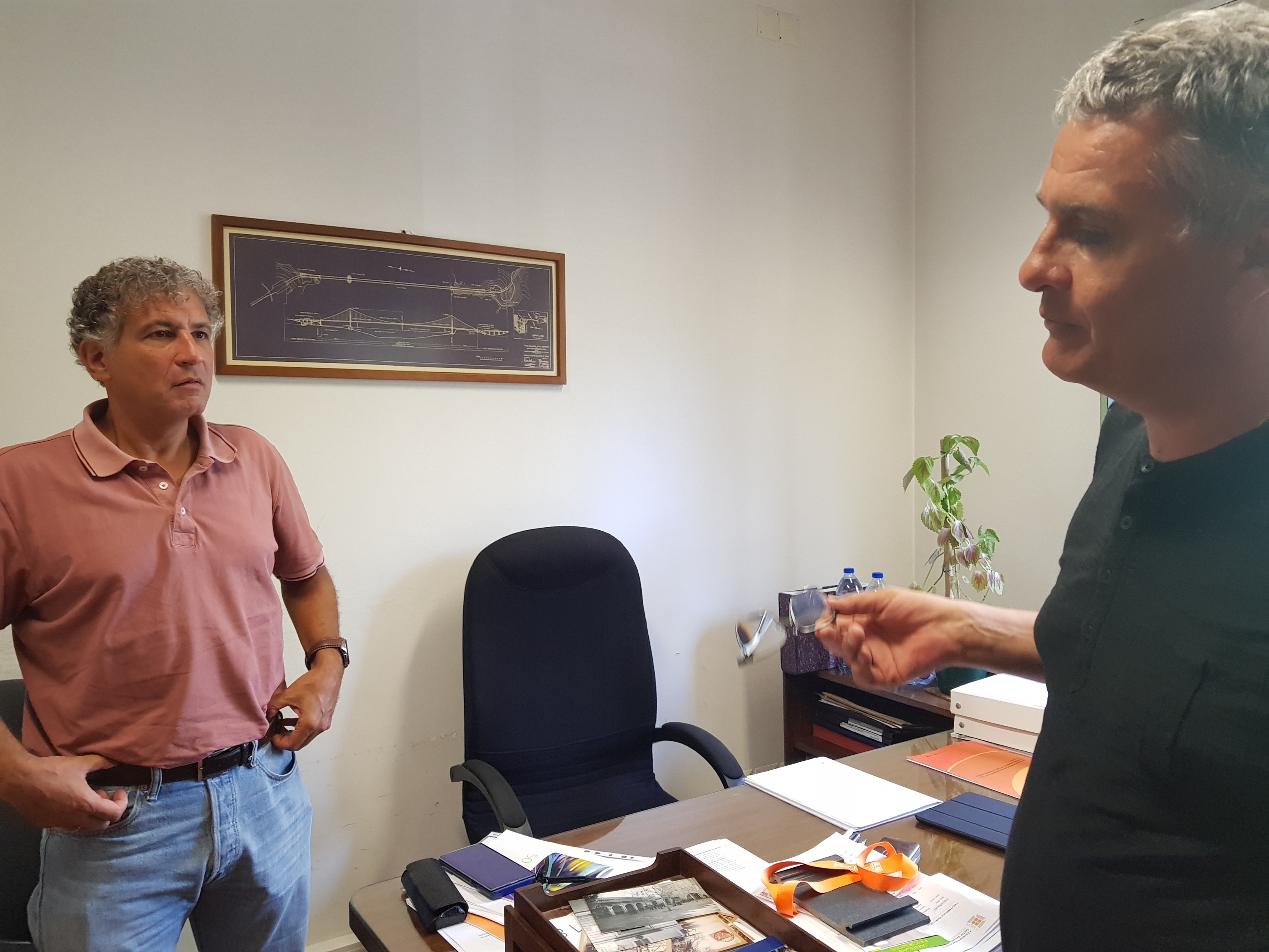 Oleksiy Gogotsi (MRC) and Professor Joao Vegas (LNEC), September 2019, NANOGUARD2AR research project alt