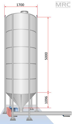 Металлический приемный бункер