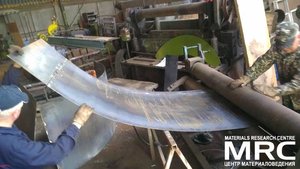 Выкатка листов для оболочки бункера