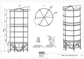 Чертежи бункера с верхней крышкой