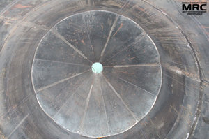 Коническое днище бункера, вид изнутри