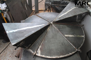 Установка и монтаж корпуса бункера