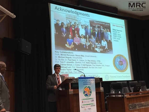 Professor Yury Gogotsi, Drexel University (USA) gives a plenary lecture on Two-Dimensional Materials for High Rate and High-energy Density Storage Professor Yury Gogotsi, Drexel University (USA) gives a plenary lecture on Two-Dimensional Materials for High Rate and High-energy Density Storage