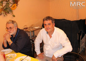 Prof. Dr. Vladimir V. Tsukruk, Georgia Institute of Technology, School of Materials Science and Engineering, Atlanta, Georgia, USA and Oleksiy Gogotsi, Materials Reseatch Centre director, at Humboldt-Conference in Poltava, May 2013