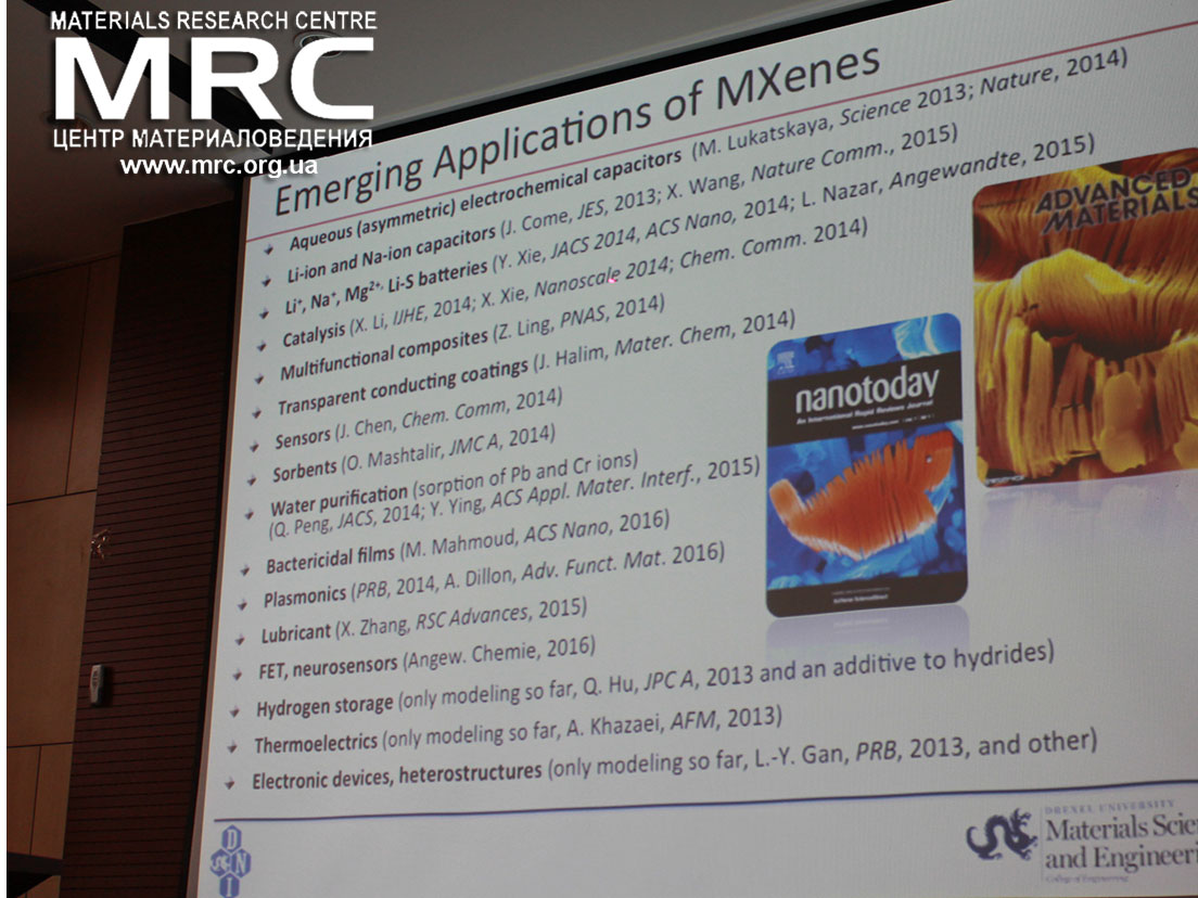 Emerging application of MXenes Prof. Yury Gogotsi gave a lecture on MXenes for the students of Jilin University