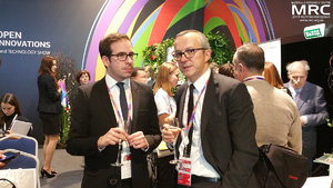 Quentin Debetz, Charge de mission innovation, Ambassade de France en Russie and RUSNANOPRIZE 2015 laureate Patrice Simon, Professor in Materials Sciences at Paul Sabatier University