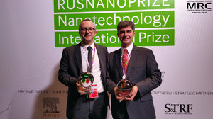 RUSNANOPRIZE 2015 laureates prof. Patrice Simon and prof. Yury Gogotsi with Awards