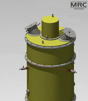 Upper part of the furnace with water-cooled socket pipe s