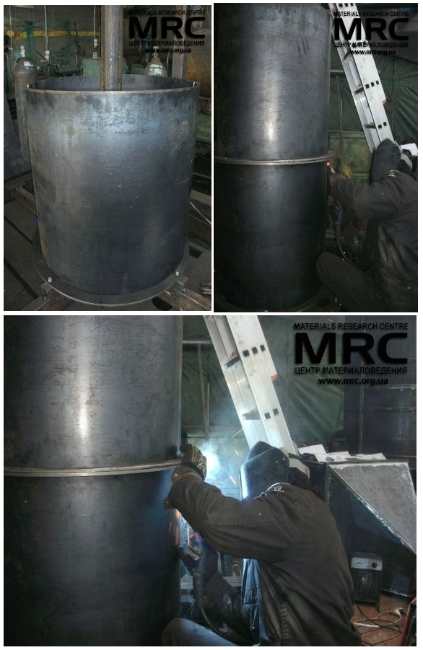 Изготовление водоохлаждаемого корпуса печи:сварочные работы, сборка корпуса Изготовление водоохлаждаемого корпуса печи:сварочніе работі, сборка корпуса