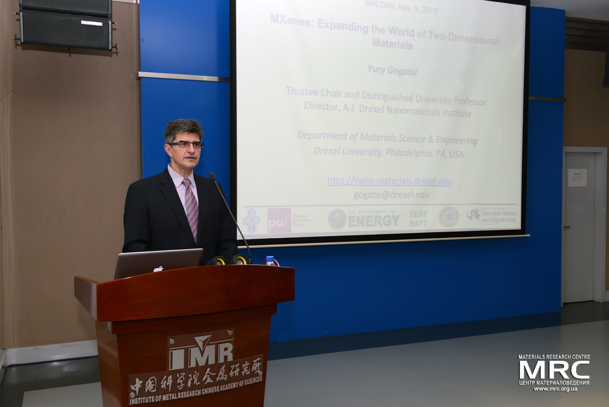 Yury Gogotsis Lee Hsun Award Lecture at the Institute of Metal Research (IMR) of the Chinese Academy of Sciences Lee Hsun Award Lecture at the Institute of Metal Research (IMR) of the Chinese Academy of Sciences