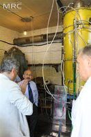 Observing of high temperature furnace 2500 C: O. Gogotsi (MRC), Upendra S. Rohatgi (Brookhaven National Laboratory), project manager M.Gubinskyi (NMetAU), August 2013