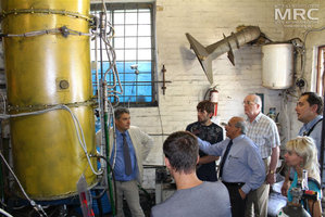 Inspecting the high temperature furnace, manufactured by MRC due to the project
