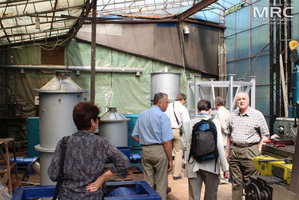 Cheking equipment manufactured by MRC: I.Tomashevskaya (STCU), project manager M.Gubinskyi (NMetAU), Igor Barsukov (American Energy Technologies Company, USA), Andrew Castiglioni (Argonne National Laboratory, USA), MRC Director O.Gogotsi, STCU’s Deputy Executive Director (USA) Vic Korsun, Materials Research Centre, August 2013