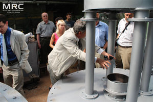 Technical discussion of project participants at MRC work premises, Materials Research Centre, August 2013