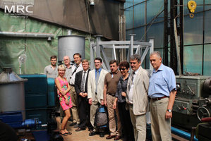 At the photo from left to right: I. Sagal and Y. Zozylia (MRC), Deputy Executive Director (USA) Vic Korsun (STCU), Igor Barsukov (American Energy Technologies Company, USA), Dave Carter and Andrew Castiglioni (Argonne National Laboratory, USA), project manager S.Saenko (KIPT), I.Tomashevskaya (STCU), O.Gogotsi, MRC Director, project manager M.Gubinskyi (NMetAU), Materials Research Centre, August 2013