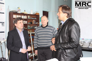At the photo from left to right: project manager on the project "New Materials for Electric Drive Vehicles" S. Saenko (KIPT), M.Brodnikovskiy(Materials Research Centre), I. Barsukov (AETC, USA)