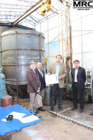 At the MRC workshop premises: N.Dudko(STCU) , Upendra S. Rohatgi(Brookhaven National Laboratory, USA), I. Barsukov (AETC, USA), and S. Saenko (KIPT) April 17, 2013