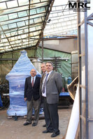 Upendra S. Rohatgi(Brookhaven National Laboratory, USA), M.Gubinskiy(NMetAU), MRC director O.Gogotsi at MRC workshop premises