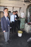 The second day of joint meeting, testing central control board for control system of the furnace and other individual systems and units of technology line, manufactured by MRC. From left to right: Upendra S. Rohatgi(Brookhaven National Laboratory, USA), I. Barsukov (AETC, USA), S. Saenko (KIPT)