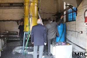 Testing water-cooling system and components of experimental furnace, manufactured under the project