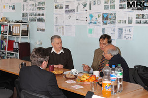 Work discussions on projects progress, at MRC office, April 19,2013