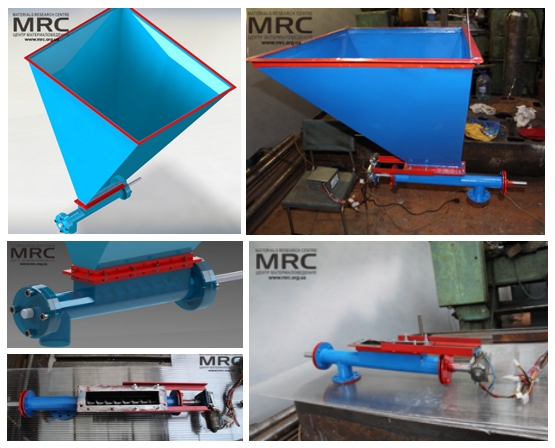 Шнековый питатель с бункером загрузки материала