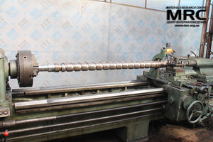 проточка заготовки шнека