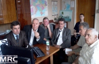 S.Saenko, B.Bondarenko, A.Gogotsi, M.Gybinsky and colleagues, Gas Institute, NASU, 2011 Dr. S.Yu. Saenko, National Academy of Sciences of Ukraine, Kharkov Institute of Physics and Technology (the KIPT), academician of NASU, Gas Institute Director, Doctor of Science, professor, B.I. Bondarenko, Materials Research Centre Director A.G. Gogotsi and M.V. Gubinsky, National Metallyrgical Academy of Ukraine, and others.