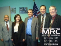 At the American Energy Technologies Company: Upendra S. Rohatgi from Brookhaven National Laboratory, Maya Barsukov from American Energy Technologies Company, MRC director A.G. Gogotsi, Igor Barsukov, American Energy Technologies Company and David A. Ehst from Aragonne National Laboratory,Murch 2011. A.G. Gogotsi during the visit to American Energy Technologies Company with american partners