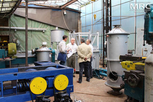 Expeditor, Vic Korsun (STCU Deputy Executive Director (USA), project collaborator Joseph Doninger (Dontech Global Inc., USA), O. Gogotsi (Materials Research Centre), Materials Research Centre, August 2013