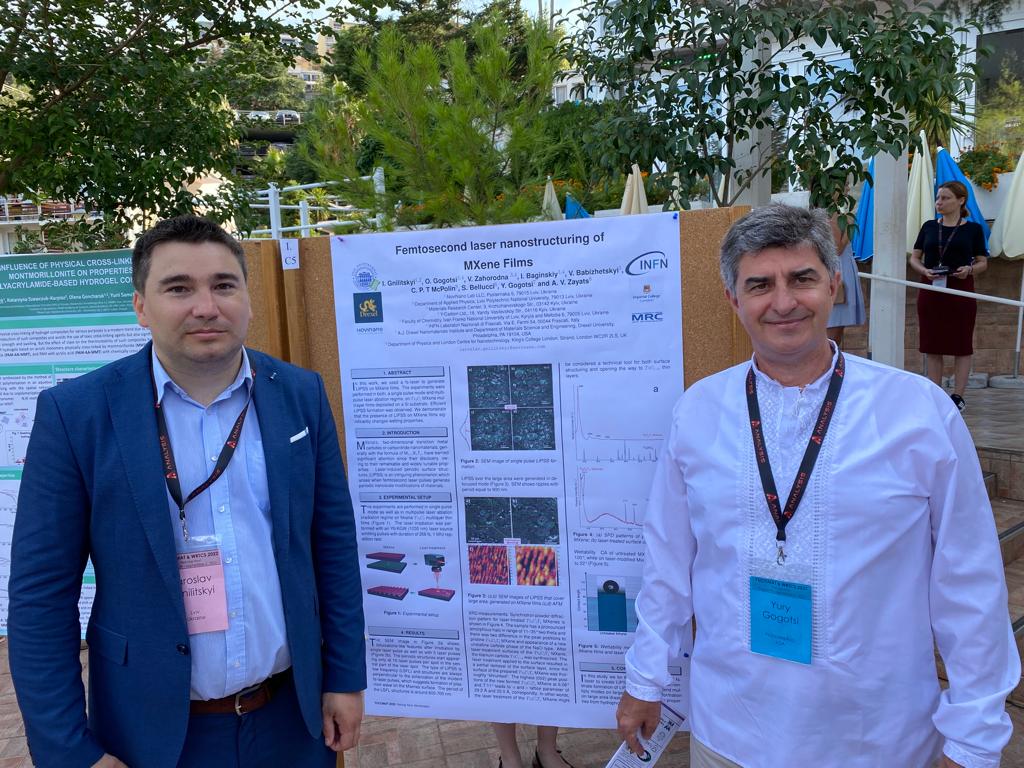 Our collaborators Dr. I. Gnilitskyi and Prof. Yury Gogotsi Наши партнеры и соавторы постерного доклада Ярослав Гнилицкий и профессор Юрий Гогоци